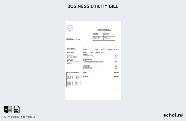 цифровая загрузка Dominica Electricity Services Limited, шаблон счета за коммуна